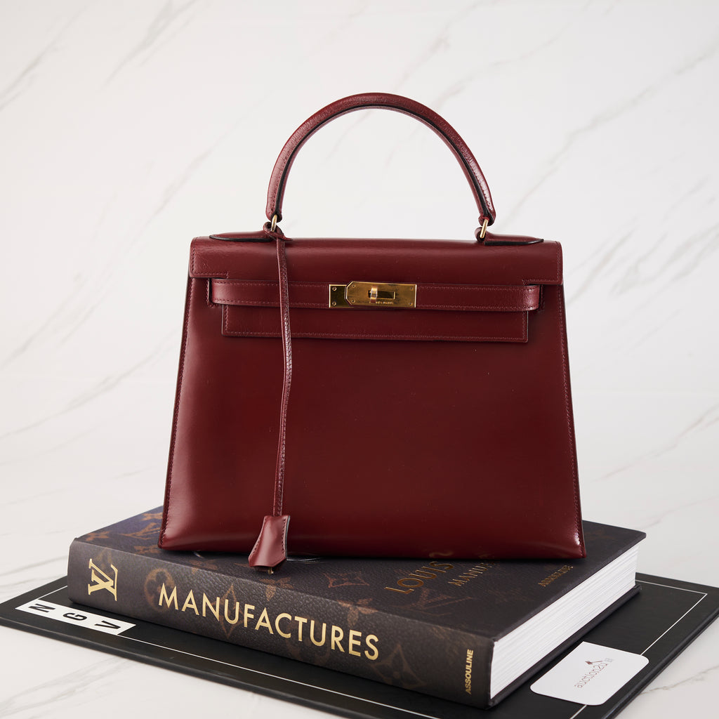 Hermes Kelly 28 Retourne in Rouge Pivoine