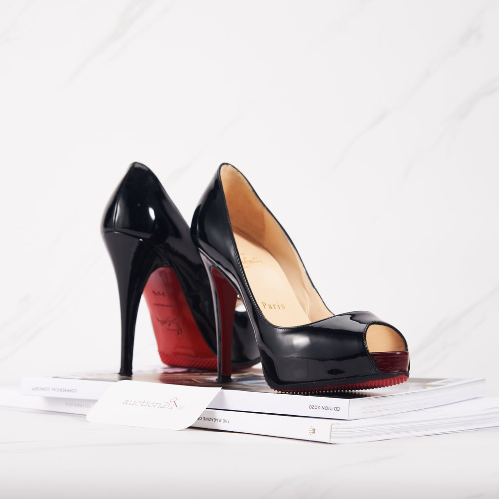 Pre-owned] Christian Louboutin Crepe Satin Lace Tsar